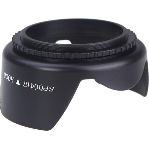 HOT-[Lens hood diameter 67 mm] Standard hood camera Lens protection flower shaped hood for Canon Nikon Tamron Sigma for Sony