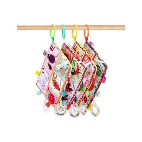 Multifunctional baby soft plush toys, creative gifts, fruits, insects, flowers and lathe hanging cognitive toys