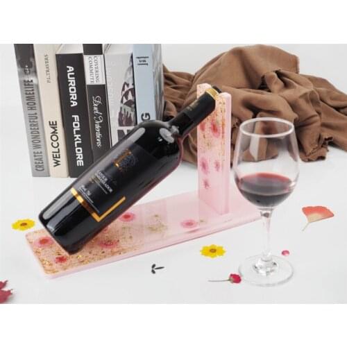 N7MF Wine Bottle Display Stand Rack Epoxy Resin Mold Wine Bottle Holder Silicone Mold