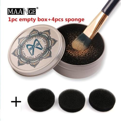 MAANGE Makeup Brush Cleaner Sponge +3Pcs Puff Remover Color From Brush Eyeshadow Sponge Tool Cleaner To Wash Make Up Brushes New