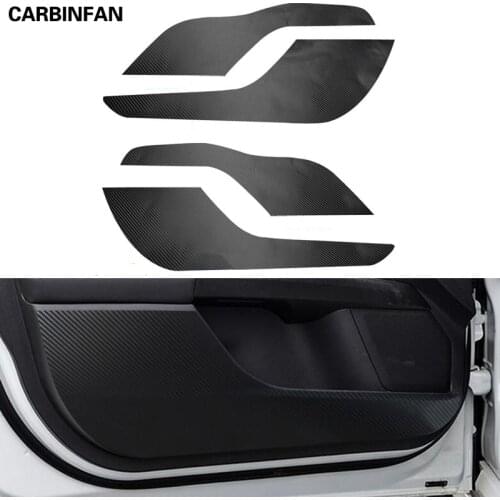Car Styling Side Door Inner Decal Anti-kick Protective Carbon fiber Flim Sticker 4Pcs/Set For Ford Mondeo 2013 - 2019