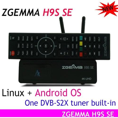 New Arrival ZGEMMA H9S SE With 300M Wifi linux Android Dual OS DVB-S2X Multistream 4K UHD 4K 2016P Upgrade From ZGEMMA H9S