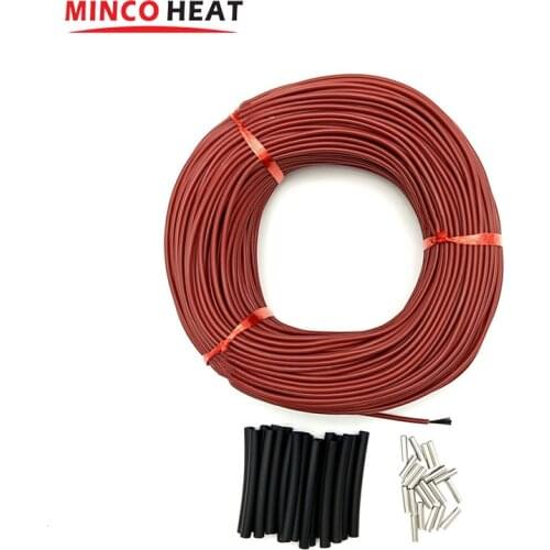 New Infrared Heating Cable 5/10/15/20 Meters 12K Floor Warm Heating Cable 33ohm/m Carbon Fiber Heating Wires Heating Wire Coil