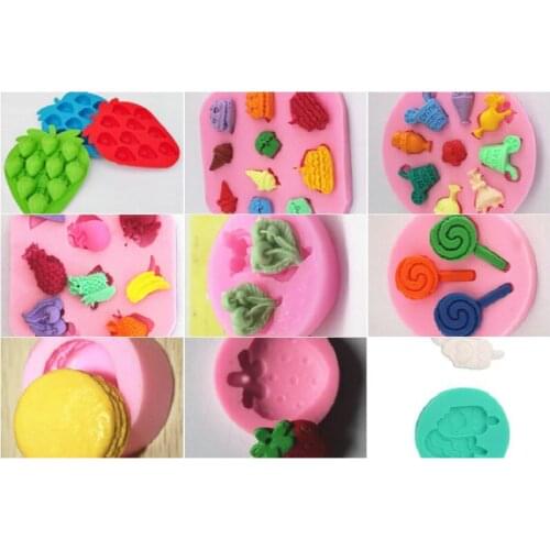 Wholesale/retail, free shipping, 1 piece food fruit series Silicone Chocolate mould clay fold sugar decoration mold