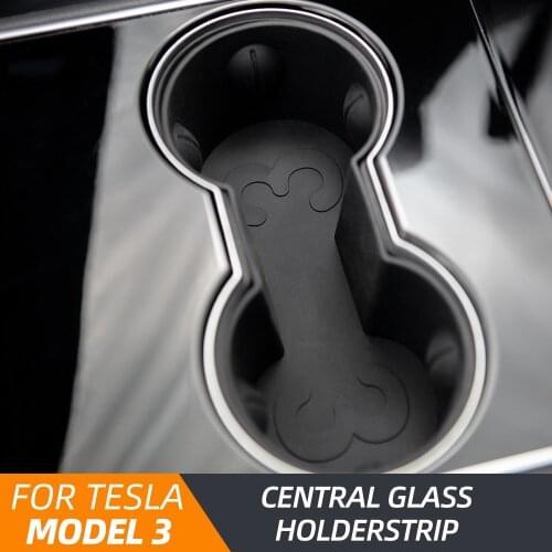 Model 3 Water Cup Holder For Tesla Model 3 2020 Center Accessories Water Proof Car Coasters For Tesla Model Y Car Model Three