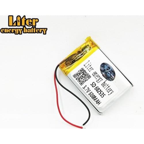 Supply lithium battery lithium polymer Rechargeable battery 602535 600 mah 3.7 V For MP3 MP4 MP5 GPS MID Bluetooth Headset