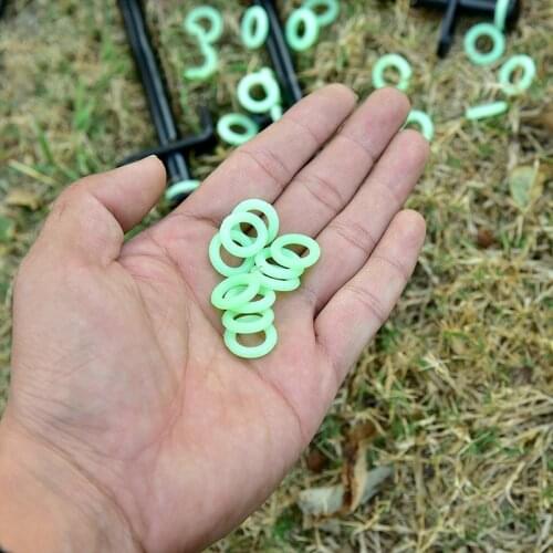 Silicone Luminous Tent Ground Nail Ring O-Shaped Fishing Rod Ring Multi-Functional Night Light Outdoor Camping Accessories