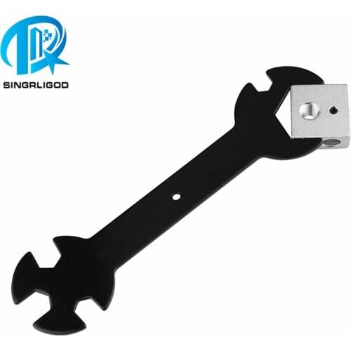 3D Printer Parts Nozzle Wrench 5 IN 1 Wrench Stay 6mm to 20mm Steel Spanner Wrench Flat For E3D MK8 MK10 Nozzle tool