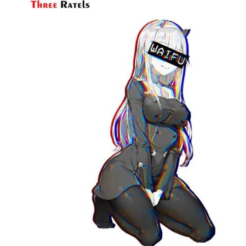 Three Ratels FC439-C Japan Anime DARLING in the FRANXX Hiro ZERO TWO ICHIGO Waterproof Notebook Car Sticker