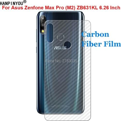 For Asus Zenfone Max Pro (M2) ZB631KL 6.26" 3D Anti-fingerprint Transparent Carbon Fiber Back Film Screen Protector (Not Glass)