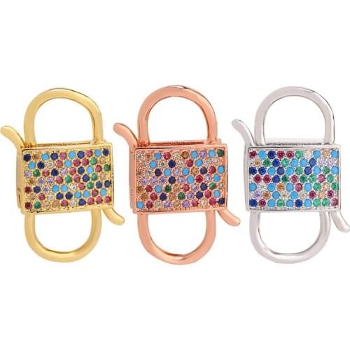 Handmade Clasp Accessories For Jewelry Silver Rose Gold Color DIY Necklace Bracelet Christmas Gifts Copper Lock Hooks Connectors