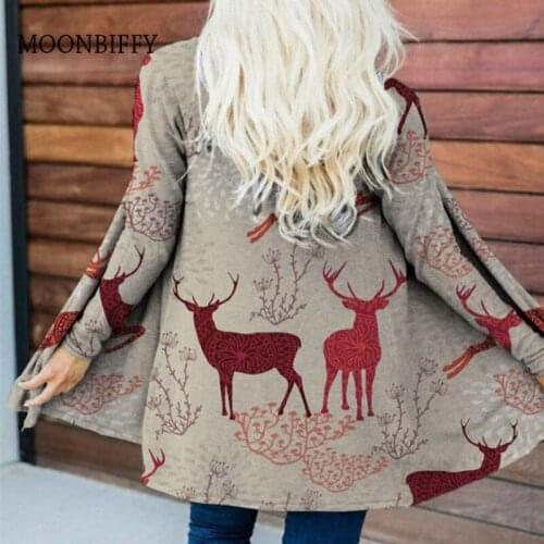 Women Blouse Snowman Jacket 2021 Ladies Long Sleeve Cardigans Sweater Spring Autumn Warm Vintage Christmas Blouse Outwear