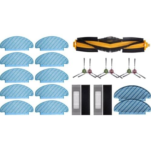10Pcs Mop Cloths Cleaning Cloths With Mop Cloth Side Brush Filter Main Brushes,For Ecovacs Deebot T8 Vacuum Cleaner