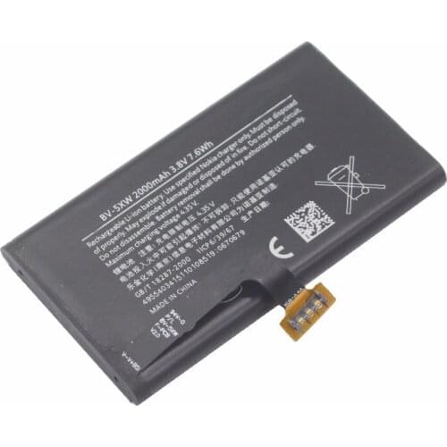 1x 2000mAh BV-5XW Replacement Battery For Nokia Lumia 1020 EOS RM-877 RM 876 875 877 1020 RM-876 RM-875 Batteries