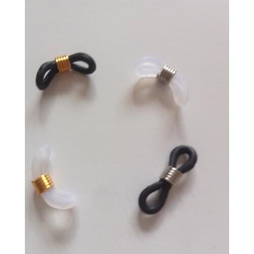 Hot 20pcs Mirror Leg Anti-Slip Sleeve Fixed Ear Hook Hypoallergenic Foot Cover Anti-Slip Earmuffs Diy Eyewear Accessories