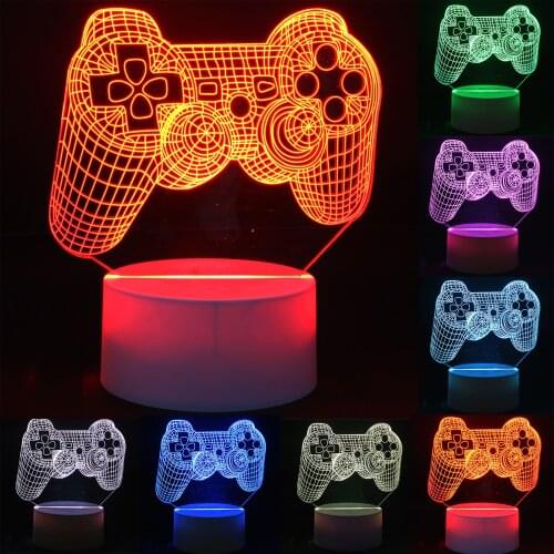 3D LED Illusion Lamp Night Light, Game Anime 16 Colors Change with Remote/USB Charge, Xmas Party Valentines Day Gift/Birthday
