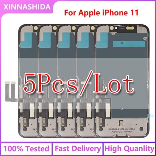 5 Pcs/Lot INCELL OLED LCD For APPLE iPhone 11 LCD Display Touch Screen Digitizer Assembly Replacement Parts Tested