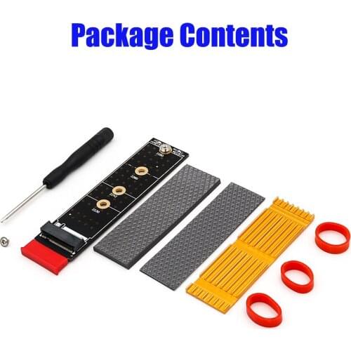 NGFF(M.2) nvme M key SSD to PCI- E 1X Adapter with Heatsink(vertical installation)