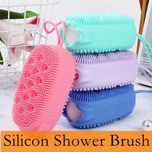 Baby Shower Brush Fast Foaming Silicon Bath Body Brush Scrubbing Artifact Silicone Full Body Massage Spa Brush Baby Shower Brush