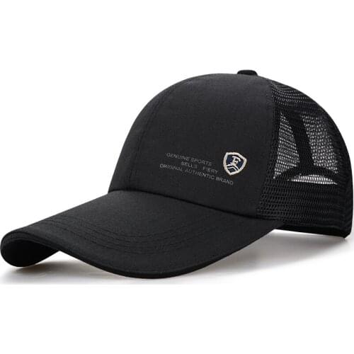 Mesh baseball cap mens summer cool hat sun visor cap sun visor cap breathable outdoor quick drying hat Korean fashion hat