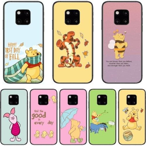 Phone Case Disney Winnie Donkey Tiger Phone Case For Huawei mate 30 10 20 40 Lite Smart Z Pro Black Etui 3D Coque Painting Hoes