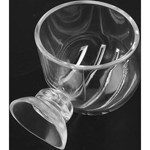 HobbyLane Fish Tank Decoration Plant Cup Transparent Acrylic Red Worm Feeder Fish Bowl Shrimp Feeding Cup with Suction Cup