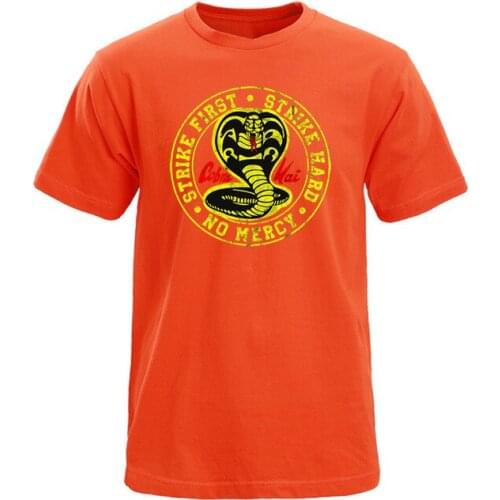 Cobra Kai T Shirt Men Tshirt Anime Print Shirts Casual Red Summer Tops Tshirts Tshirts Short Sleeves Tees T-Shirt Streetwear Top