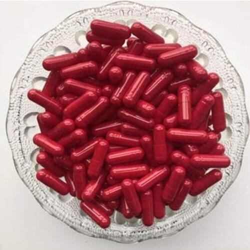 Hot Size0#1000pcs/Lot Red Empty Capsule Shells Seperated Medicine Powder Refillable Capsule Bottles,Cosmetic Mask Subpackage