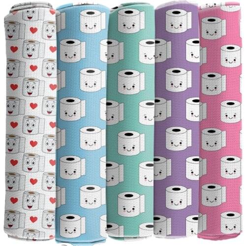 Bullet Polyester Cotton Fabric Printed Paper Towel Cartoon Stretch Cloth 50*145cm for DIY Craft Dress Home textiles Hair Bows