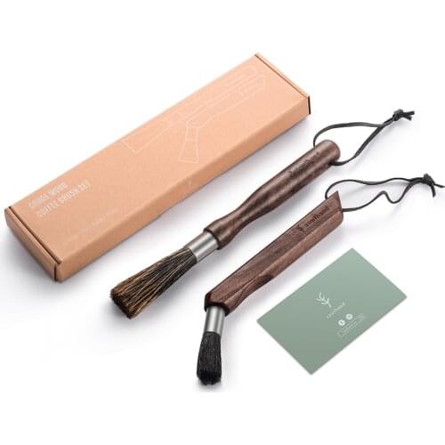 Coffee Machine Coffee Grinder Cleaning Brush 2pcs Espresso Brush Grime Cleaner Tools for Barista Home Kitchen Coffeeware