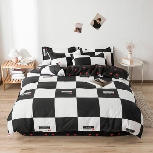 Nordic Duvet Cover Set Polyester Bedding And Covers 240x220 Bed Linen 2 People Bed Full Queen King Twin Size Home Textile