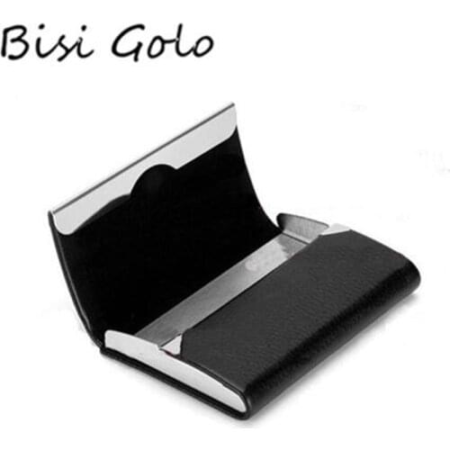 Bisi Goro 2021 New Wallet Men Bussiness Card Name Holder Pu Leather ID Card Case Bank Card Holder Wallet Package 7 Colors