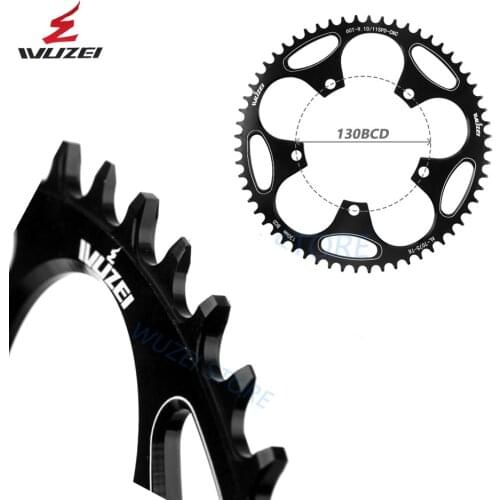 WUZEI 130 BCD round Road bicycle Chainring 50/52/54/56/58/60T Alloy Chainwheel Road folding Bike Chain Wheel for Shimano