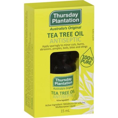 2PCS Thursday Tea Tree Oil Acne Remover Treatment for Minor Cuts Burns Abrasions Pimples Bites Sting Athlete foot Nail Infection