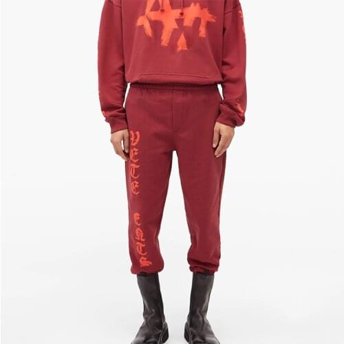 French terry pants loose mens Sport Cotton custom casual pants joggers printed logo Sweatpants