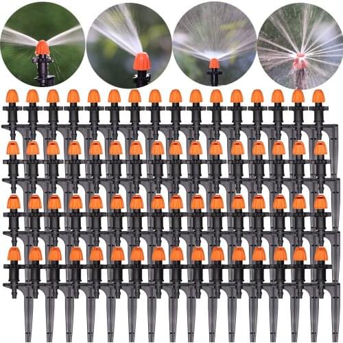 15PCS 7.5mm Watering Nozzle with 15cm Holder Stand 90°/180°/360°/Strip Spraying Angle Optional Garden Irrigation Sprinklers