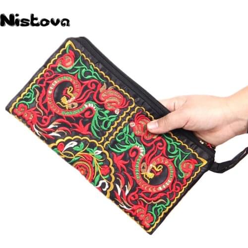Nistova Women's Clutches With Zippers
