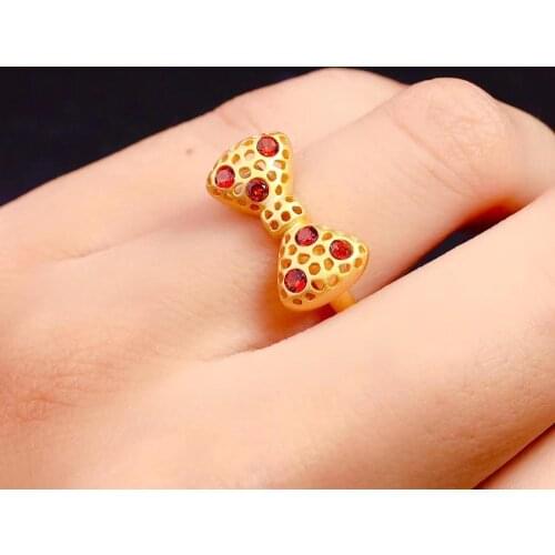 New Fashion Anniversary Best Gift Natural And Real Garnet Ring 925 Jewelry for Womens Ring Fine Jewelry, Christmas Gift