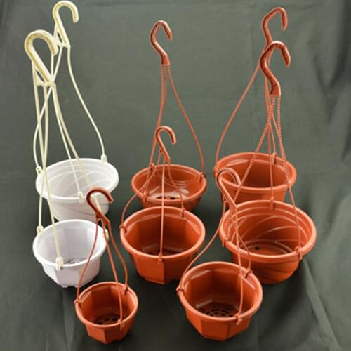 Octagonal Plastic Hanging Basket Flowerpot Garden Plant Chain Flowerpot Indoor And Outdoor Hanging Flowerpot With Hook