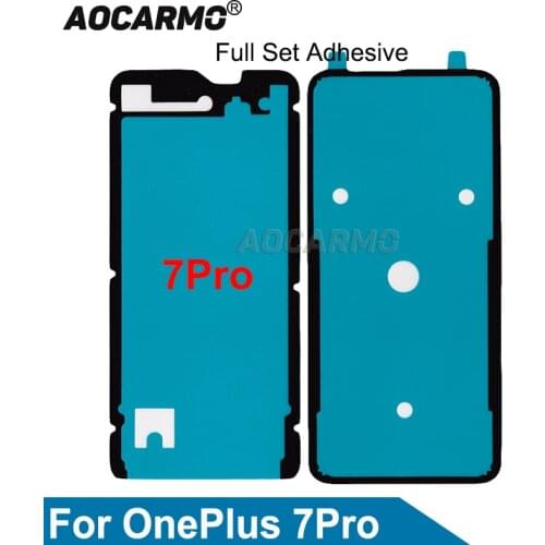 Aocarmo For OnePlus 7 Pro Back Frame Battery Cover Adhesive And Front LCD Sticker Glue Tape