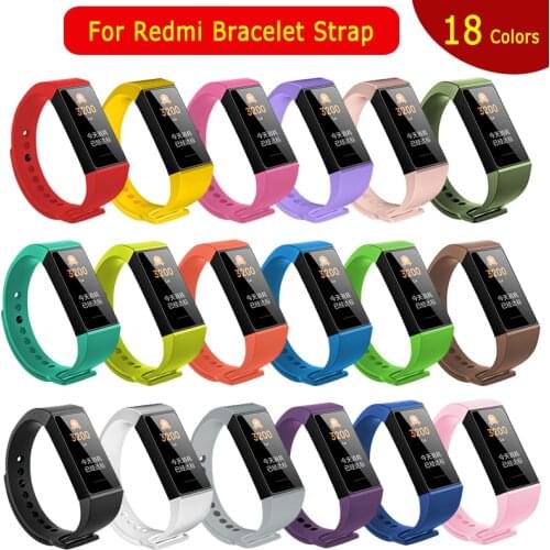 Silicone Wrist Strap For Redmi Smart Bracelet Replacement Wristband For Xiaomi Redmi Band For Mi Redmi Band 4 Sport Watchbands