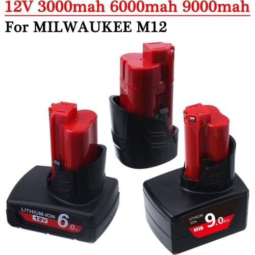 Replacement M12 Battery for Milwaukee power tool M12 XC 48-11-2411 48-11-2420 MIL-12A-LI 12V Lithium-ion Rechargeable battery