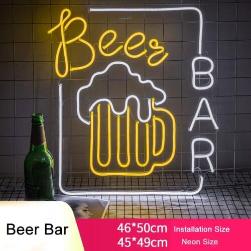 Custom Beer Bar LED Neon Sign Light Flex Neon HandMade Shop Logo Pub Store Club Nightclub