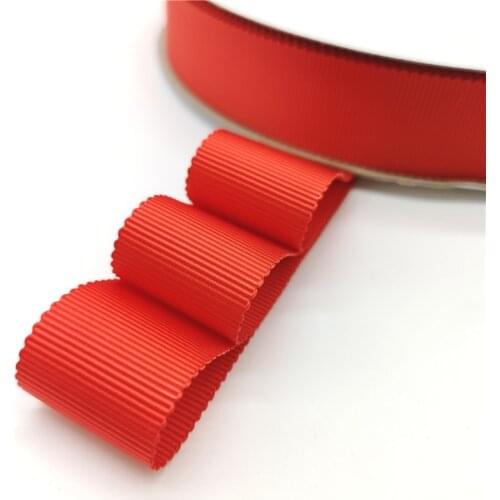 High Quality 1"(25mm) Red Ployester Petersham Ribbon for Wedding Decoration Gift Wrapping Hair Bows DIY Christmas Ribbon