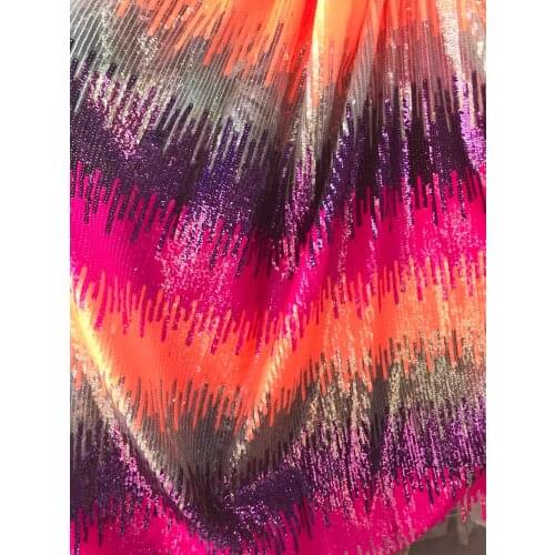 ZH-112916 best quality colorful african tulle mesh lace fabric with sequins