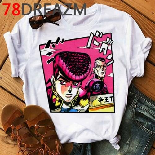 Jojo Bizarre Adventure T Shirt Women Japan Anime Summer Top T-shirt Kawaii Jojo Graphic Tshirt Plus Size Unisex Cartoon Female