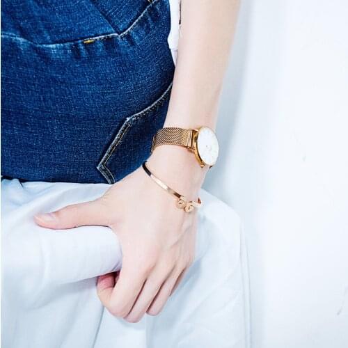 GorGor Women Spring Open Bracelets Originality Statement Design Titanium Steel Ladies Fashion Hand Accessories Bangle 956