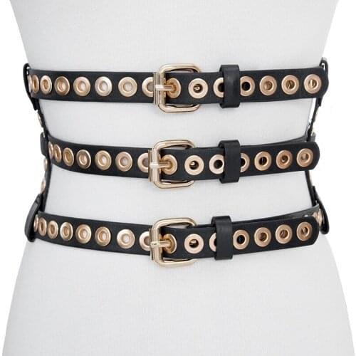 Free shipping new fashion punk elastic waist belt width women crocodile pattern leather wide strap buckle sSW266