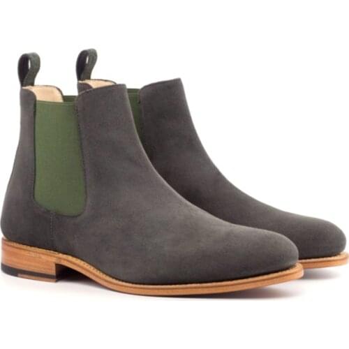 Chelsea Winter Combined Shades Mens Work Boots Shoes Fashion Designer Shoes Add Velvet Cow Suede Business Formal