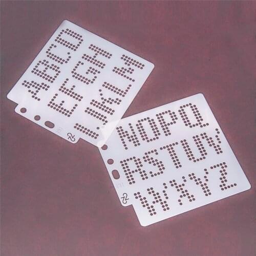 14*13CM Uppercase Letter DIY Cake Scrapbook Stencils Hollow Embellishments Printing Lace Ruler Valentines Day